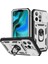 Apple iPhone 13 Pro Için 3'ü 1 Arada Kamera Korumalı Metal Standlı Tpu + Pc Telefon Kılıfı - Siyah/beyaz (Yurt Dışından) 1