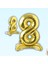 8 Rakam Ayaklı Folyo Balon, 65 cm - Altın 1
