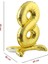 8 Rakam Ayaklı Folyo Balon, 65 cm - Altın 2
