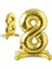 8 Rakam Ayaklı Folyo Balon, 65 cm - Altın 3