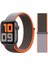 Apple Watch Uyumlu Dokuma Kordon Kayış 1-2-3-4-5-6-7-Se 38MM 40MM -Turuncu Gri 1