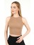 Kadın Halter Yaka Fitilli Crop Bluz 1