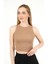 Kadın Halter Yaka Fitilli Crop Bluz 3