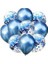 Konfetili Mavi Balon Demeti (10 Adet) 1