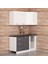 150CM Köşe Mutfak Dolabı - Beyaz/antrasit K150-A3 1