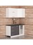 150CM Köşe Mutfak Dolabı - Beyaz/antrasit K150-A4 1