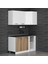 150CM Köşe Mutfak Dolabı - Beyaz/dore K150-D1 1