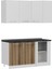 150CM Köşe Mutfak Dolabı - Beyaz/dore K150-D1 3