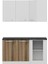150CM Köşe Mutfak Dolabı - Beyaz/dore K150-D1 4
