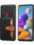 Kart Yuvaları Pu Deri Kaplamalı Tpu Kılıf [kickstand] Galaxy A21S Için - Siyah (Yurt Dışından) 1