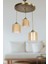Esila Retro Eskitme Bal Çift Camlı Avize Sarkıt 3 Lü Avize 1