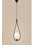 Deco Özel Tasarım Modern Spor Glop Camlı Oval Siyah Tekli Avize 1