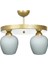Amanda Modern Plofonyer Gold Kasa Camlı 2 Li Avize 1