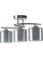 Fuji Modern Krom Füme Çift Camlı 3 Lü Avize 1