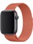 Apple Watch 1 2 3 4 5 6 7 Se Nike Uyumlu 42MM 44MM 45MM Metal Hasır Premium Loop Kordon Turuncu 3