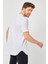 Beyaz Basic Erkek Bisiklet Yaka Long Fit Eteği Biyeli T-Shirt 2