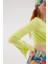 Büzgülü Crop Bluz Açık Yeşil 4