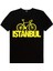 Türk Ay Yıldız Siyah, Türkiye Harfler Beyaz, Istanbul Bisiklet Siyah Kadın 3'lü Eko Paket T-Shirt 4