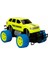 1:18 Uzaktan Kumandalı Neon Jumbo Weels USB Şarjlı Araba 26 cm - Sarı Jeep 2