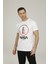 SN704 Nasa Rocket T-Shirt Beyaz Erkek T-Shirt 1