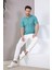 Mint Polo Yaka Fermuarlı Erkek Pamuk Triko T-Shirt 3