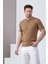 Camel Polo Yaka Fermuarlı Erkek Pamuk Triko T-Shirt 1
