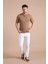 Camel Polo Yaka Fermuarlı Erkek Pamuk Triko T-Shirt 4