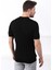 Siyah Polo Yaka Fermuarlı Erkek Pamuk Triko T-Shirt 5
