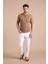 Camel Polo Yaka Fermuarlı Erkek Pamuk Triko T-Shirt 2