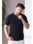 Lacivert Polo Yaka Fermuarlı Erkek Pamuk Triko T-Shirt 1