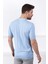 Mavi Polo Yaka Fermuarlı Erkek Pamuk Triko T-Shirt 5