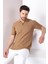 Camel Polo Yaka Fermuarlı Erkek Pamuk Triko T-Shirt 1