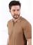 Camel Polo Yaka Fermuarlı Erkek Pamuk Triko T-Shirt 2