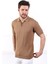 Camel Polo Yaka Fermuarlı Erkek Pamuk Triko T-Shirt 5