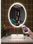 73X93 cm Müzik Çalarlı Dokunmatik Tuşlu Buğu Çözücü Ledli Elips Banyo Aynası 4