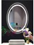73X93 cm Bluetoothlu Dokunmatik Tuşlu Buğu Çözücü Ledli Elips Banyo Aynası 5