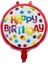 Happy Birthday Kırmızı Puanlı Folyo Balon 1