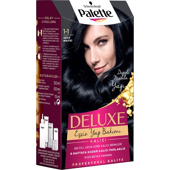 Palette Deluxe Saç Boyası 11 Gece Mavisi Fiyatı Palette Deluxe Saç Boyası 11 Gece Mavisi Fiyatı