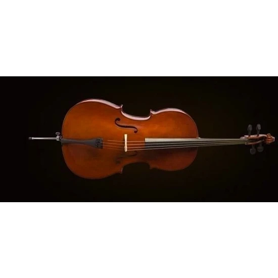 Valencıa CE160F44 Cello 4/4 Scale +Kılıf+Yay, Karartılmış Akçaağaç B