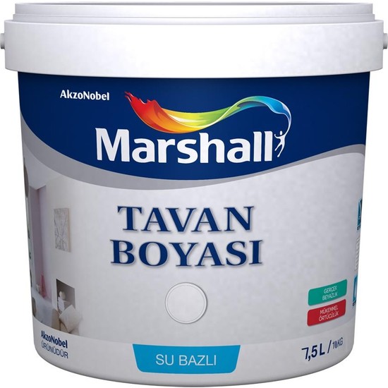 Marshall Su Bazlı Tavan Boyası 7,5 L. Fiyatı Taksit Seçenekleri Marshall Su Bazlı Tavan Boyası 7,5 L. Fiyatı Taksit Seçenekleri