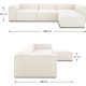 Eriza Home Relax Soft Köşe Takımı 4 Modül (Keten Kumaş) Kırık Beyaz