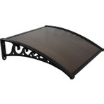 Yapısan 6mm Polikarbon Levhalı Siyah Sundurma Kanopi 100X150 cm Pratik Kullanım İçin 1 Adet