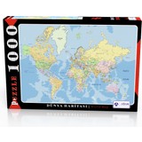 Adam Games Dünya Haritası 1000 Parça Puzzle Yapboz