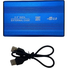 BLN USB 2.5 Sata HDD Harddisk Kutu Aliminyum Gövde Mavi Renk- Harici HDD Hard Disk Kutusu