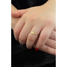 Fiyonk Kuyumculuk 14 Ayar Altın Düz Yıldız Yüzük 2