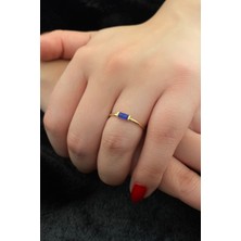 Fiyonk Kuyumculuk 14 Ayar Altın Baget Safir Yüzük