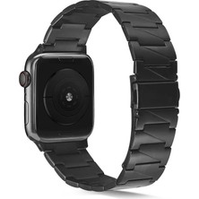 Fogy Apple Watch Uyumlu 1 2 3 4 5 6 Se 42MM  Metal Katlamalı Üçgen Parçalı Şık Tasarım Kordon (Saat Değildir)