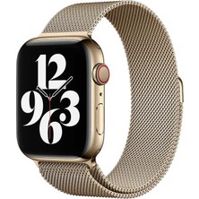 Fogy Apple Watch Uyumlu 7 45MM Minalo Metal Hasır Kordon