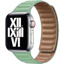 Fogy Apple Watch Uyumlu 7 41MM Bükülmelere Karşı Dayanıklı Mıknatıslı Deri Kordon