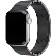 Fogy Apple Watch Uyumlu 2 3 4 5 6 Se 44MM Parçalı Çizgi Dizayn Ayarlanabilir Metal Kordon+Kordon Kısaltma Aparatı
